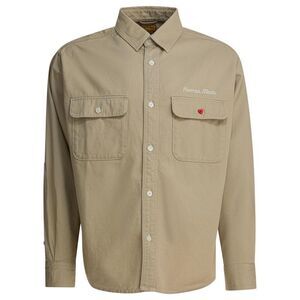HUMAN MADE Cotton Twill Work Shirt Men Beige Outerwear
